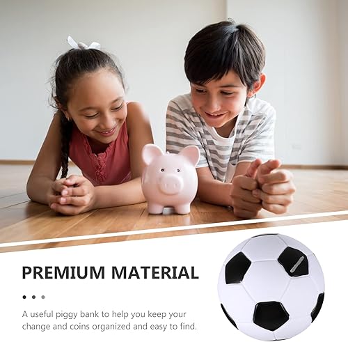 Miniatura 9 de Toddmomy 1 alcancía de fútbol caja de dinero de plástico para decoración de dormitorio para niños y adultos