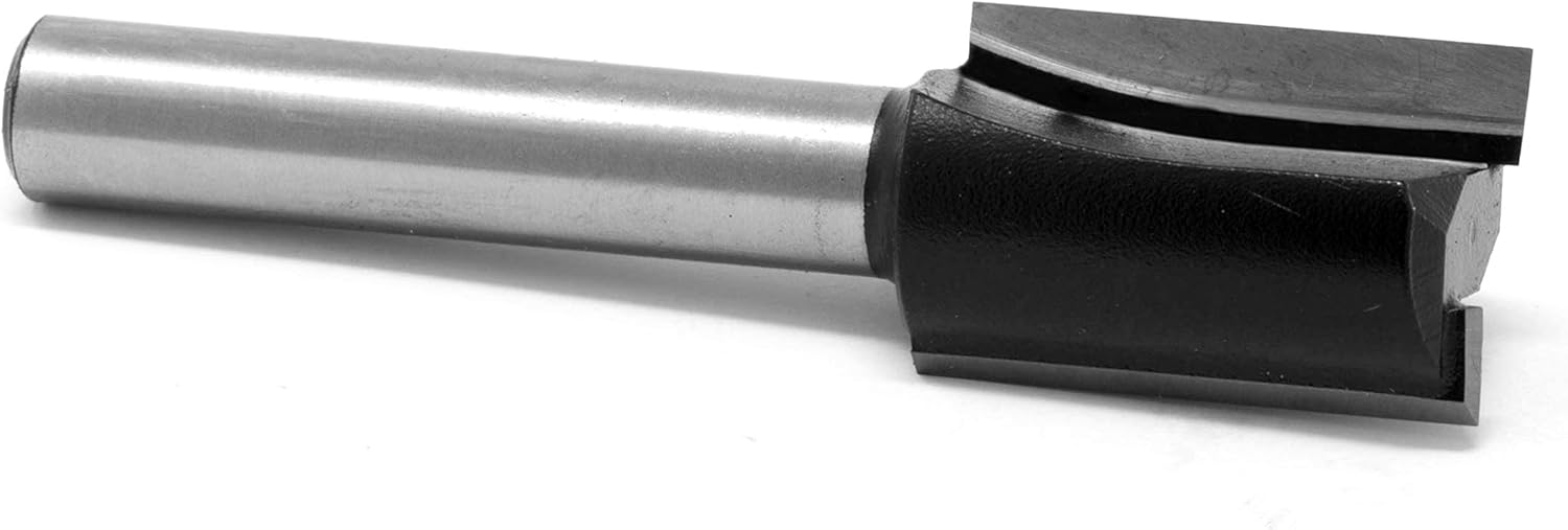 WEN RB107FF 1/2 in. Straight 2-Flute Carbide-Tipped Router Bit with 1/4 in. Shank and 3/4 in. Cutting Length