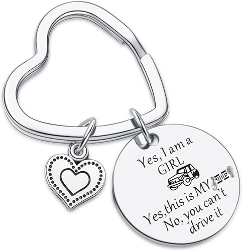 7RVZM SUV Soul Gift Owner Llavero Wrangler Accesorios Niña Joyería de Navidad Nuevo Conductor, plateado, Moderno