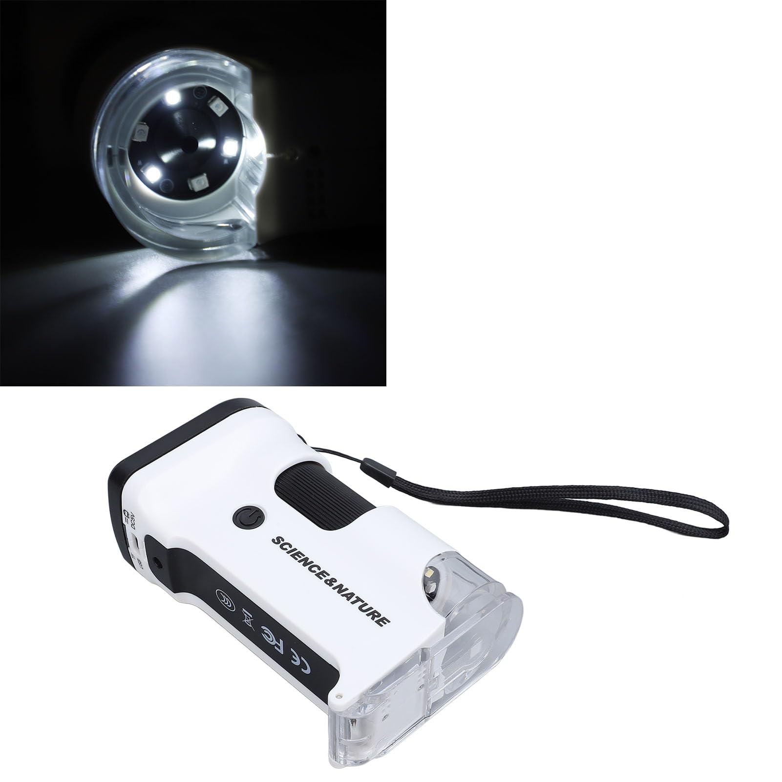 Generic Microscopio Digital Portátil de 2,0 Pulgadas, Aumento HD 800X para Uso Educativo en Laboratorio de Ciencias para Niños