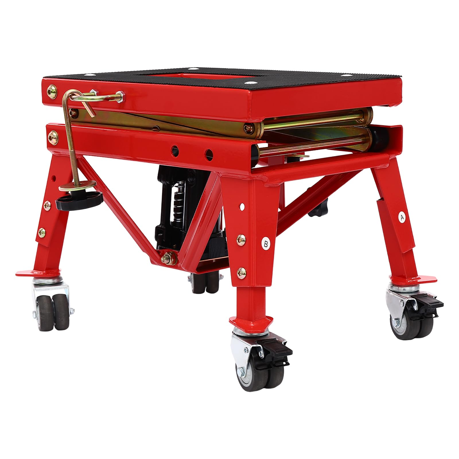 Plataforma Elevadora para Motocicleta 160 kg Elevador de Motos Hidráulicos de Tijera Soporte de Montaje para Moto Soporte de Elevación de 30,5 – 80 cm de Altura