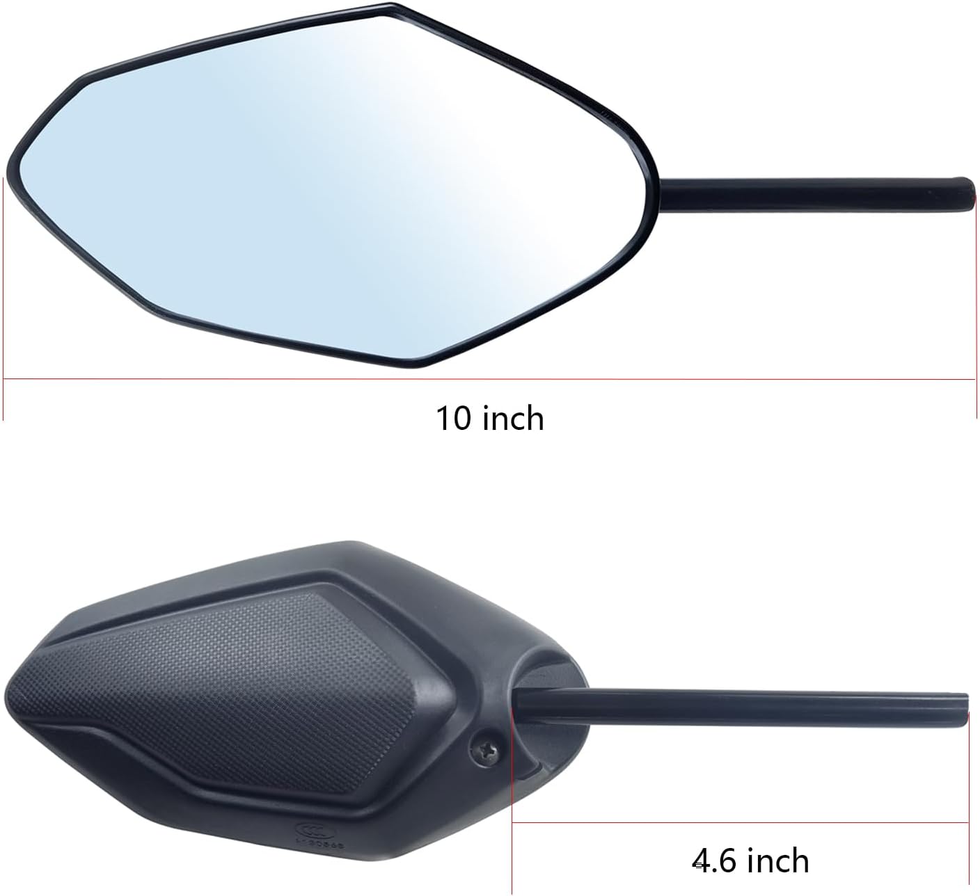 MAMIKO Universal Motorcycle Mirrors, Convex Handlebar Rearview Side Mirror with M8 M10 Heightening Bolt, Compatible with Bike, Scooter, ATV, UTV, Dirt Bike and More