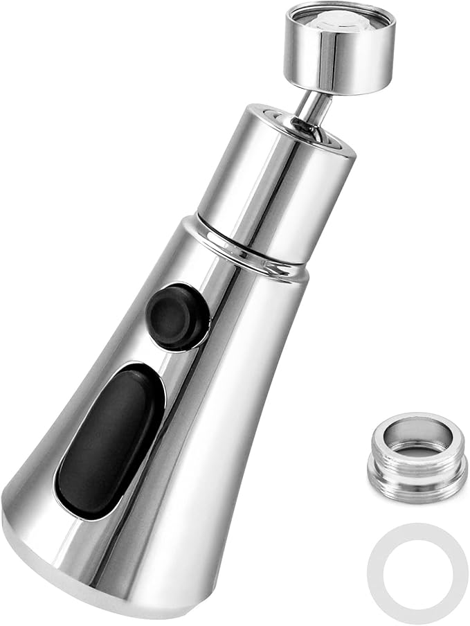 QWORK® Kitchen Sink Tap Spray Head, 3 Modes G1/2 Replacement Tap Head