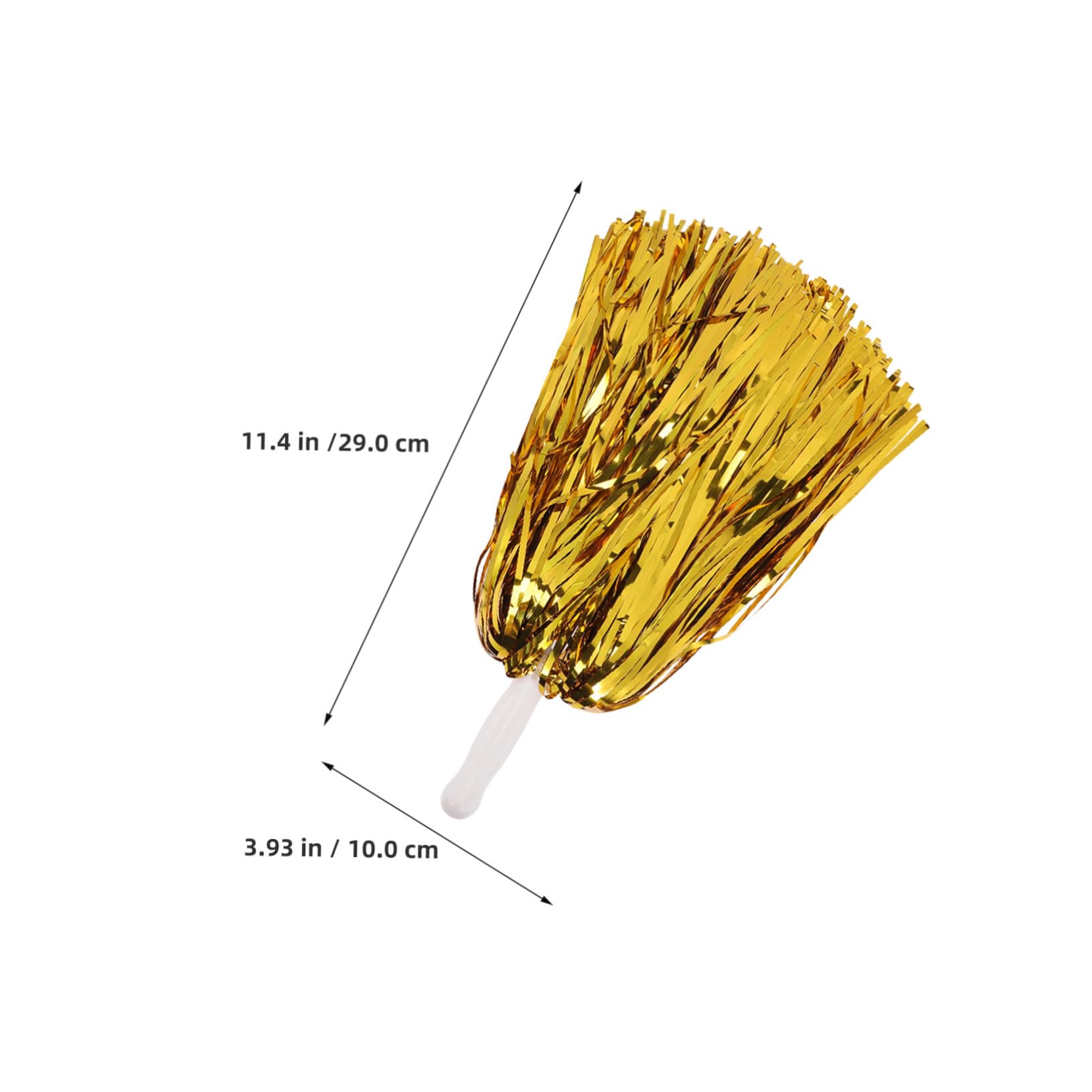 UPKOCH Pompons de Pom-Pom Girl Métalliques avec Poignée 24 Pièces