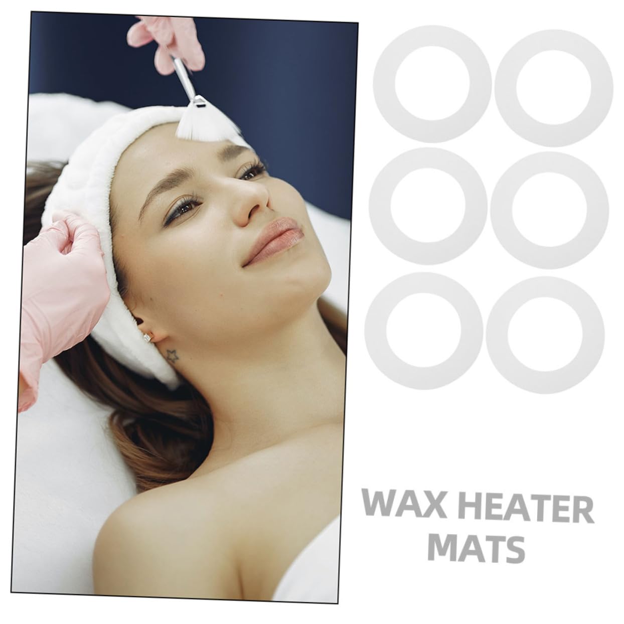 Ipetboom 10pcs Waxing Paper Rings for Hair Removal Wax Warmer Protection Paper Mat Wax Machine Accessories Clean Safe Material