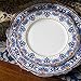 ACMLIFE 12-Piece Bone China Dinnerware Set, Blue and White Vintage Floral Dinnerware Set Service for 4, Lightweight Plates and Bowls Set with Gift Box (Blue-B)