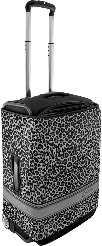 CoverLugg Large Luggage Cover - Black Leopard (Leopard)
