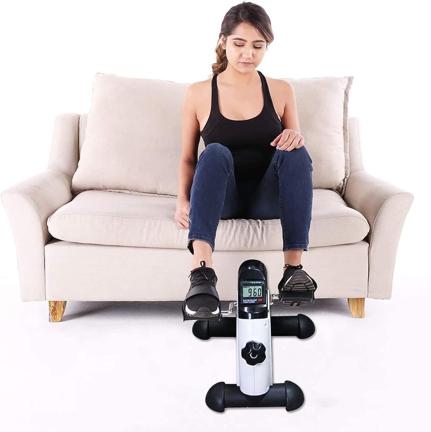Healthcave Upper & Lower Ergometer Mini Exercise Pedal Exerciser Portable Foot Cycle Arm & Leg Peddler Machine