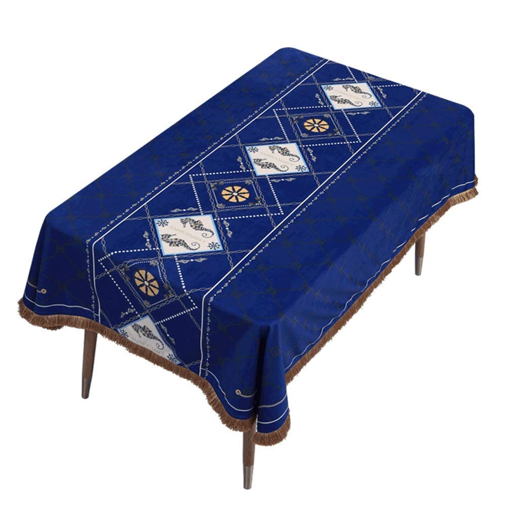 Nappe de table basse en velours bleu pour sublimer le salon