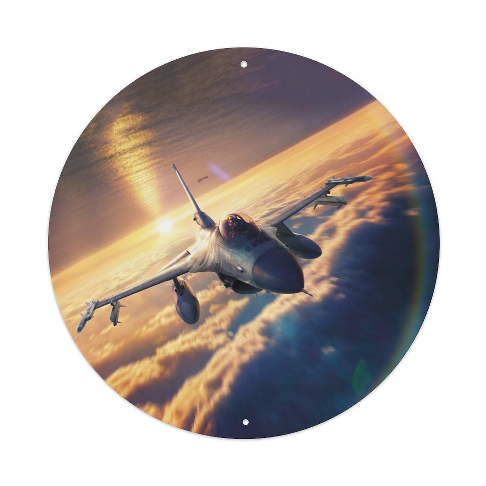 F-16 Fighting Falcon Fighter Jet Military Aviation Metal Tin Sign