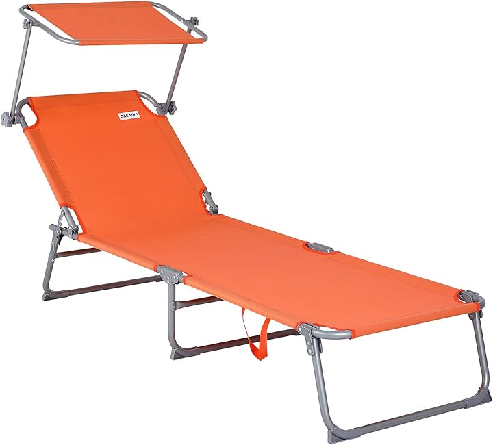 Casaria lettino prendisole reclinabile con tettuccio 994127