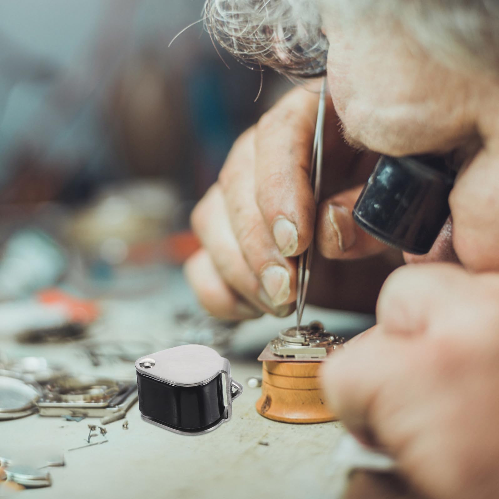 EXCEART 3 Stück Kompakte 14-fache Glaslupe Für Schmuck Briefmarken Steine Ledertasche Leicht Zu Tragen
