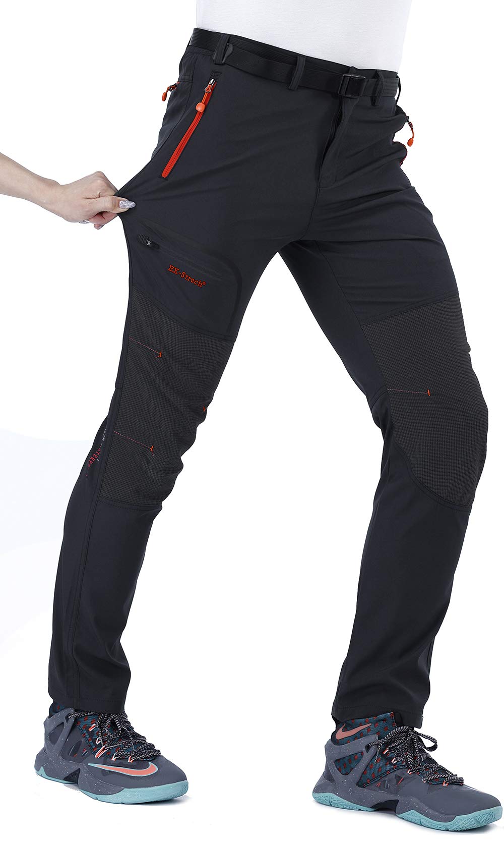 CARETOO Pantaloni Trekking Uomo Funzionali Softshell Pantaloni Autunno Invernali Impermeabili e Traspiranti Sport all'aperto Montagna Escursionismo