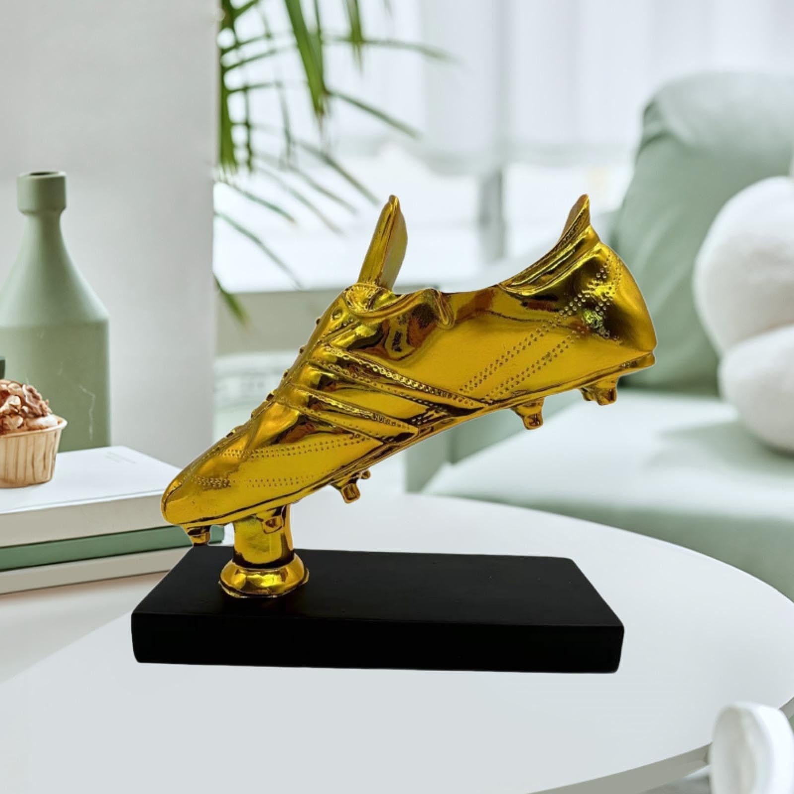 MagiDeal Scultura del Trofeo di Calcio della Scarpa d'oro, Artigianato di Scarpe da Collezione, Statuetta in Resina, Trofeo per Soggiorno, Arredamento per la