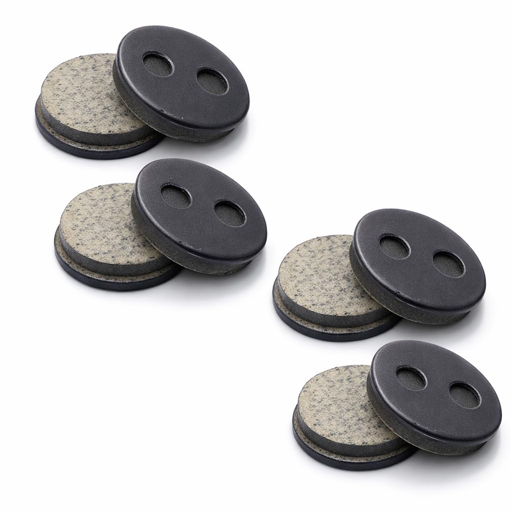 SPYMINNPOO 4 Pair Disc Brake Pads, Semi-Metallic Round Mountain Electric Resin Oil Disc Brake Pad Replacement Kit