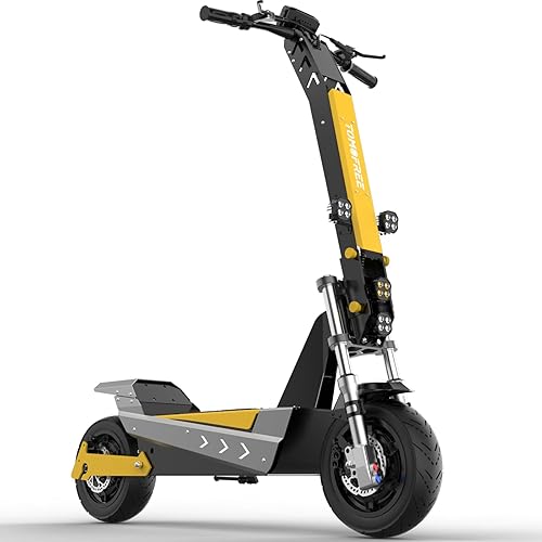40/50MPH Electric Scooter Adults, 3000W/6000W Motor, 60V35Ah, 84Nm, 55Miles Fast Sports Dual Motor Escooter, 11" Foldable Off-Road E Scooter, Hydraulic Brakes