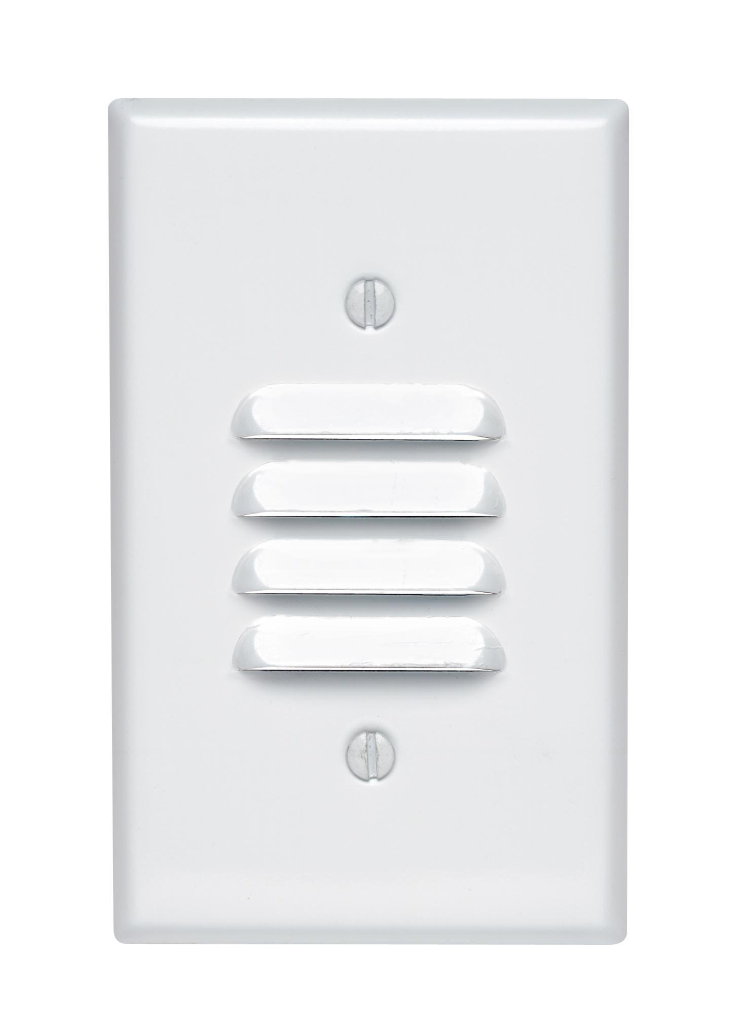 Leviton 1-Gang Louvre Wallplate, Standard Size, Painted Metal, 88080, White
