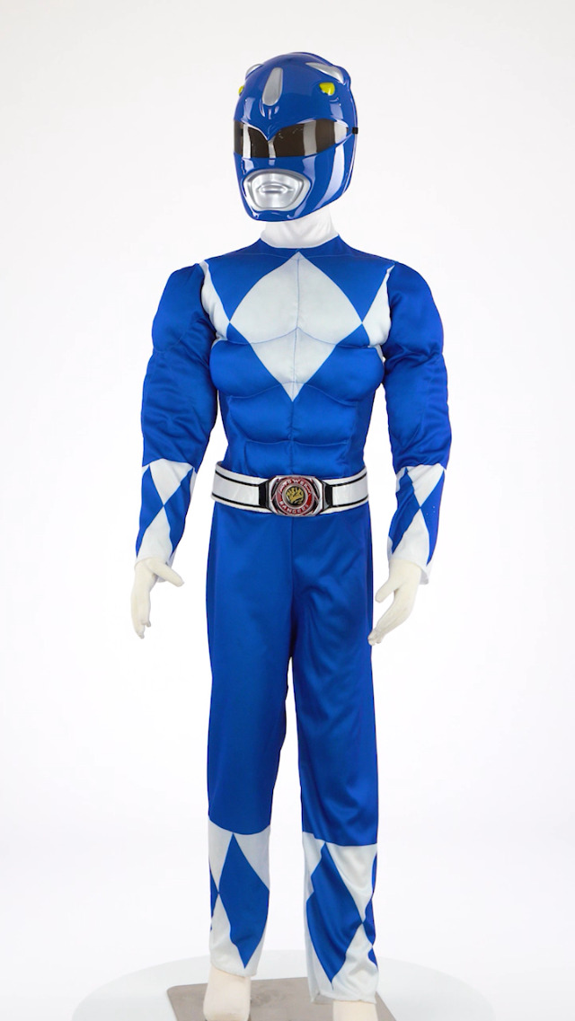 Disfraz Power Rangers Azul para niño miniatura 7