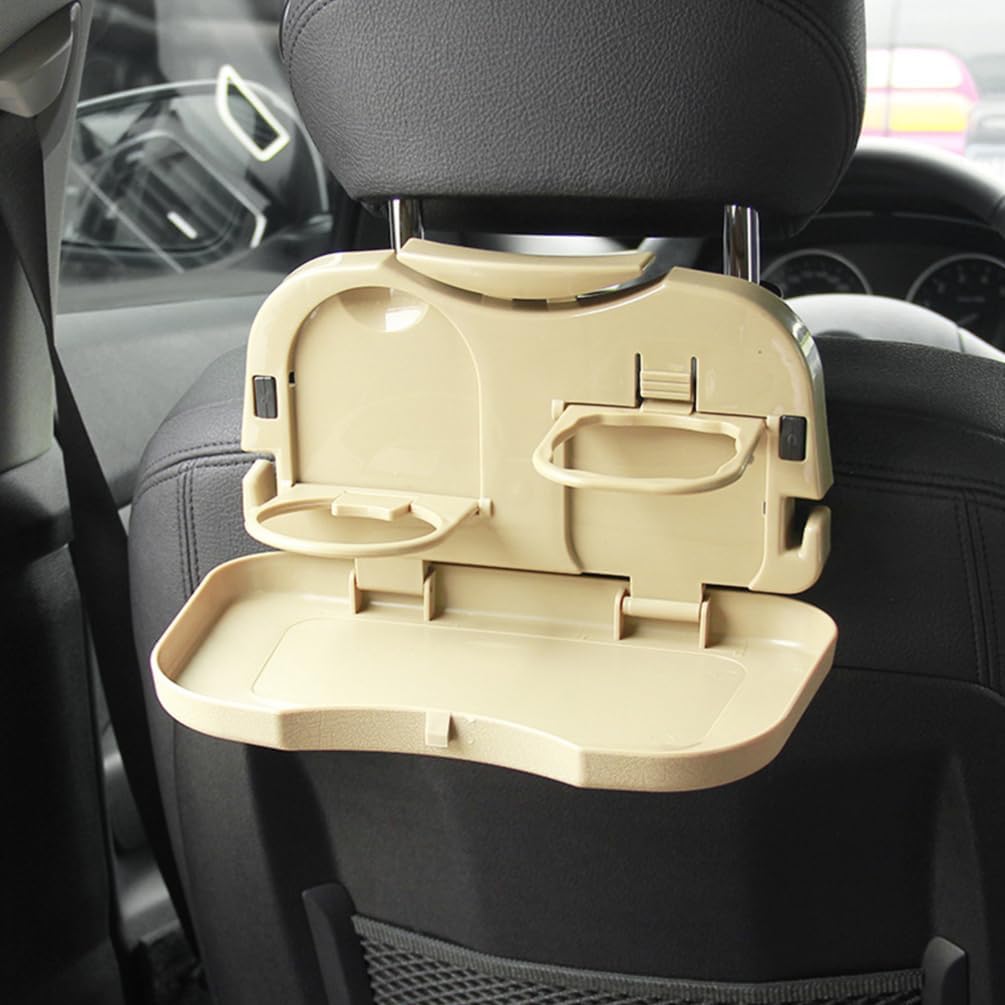 iplusmile 2pcs Backseat Tray Table Car Drink and Snack Holder for Back Seat Multi-functional Organizer for Travel Color Variation Possible