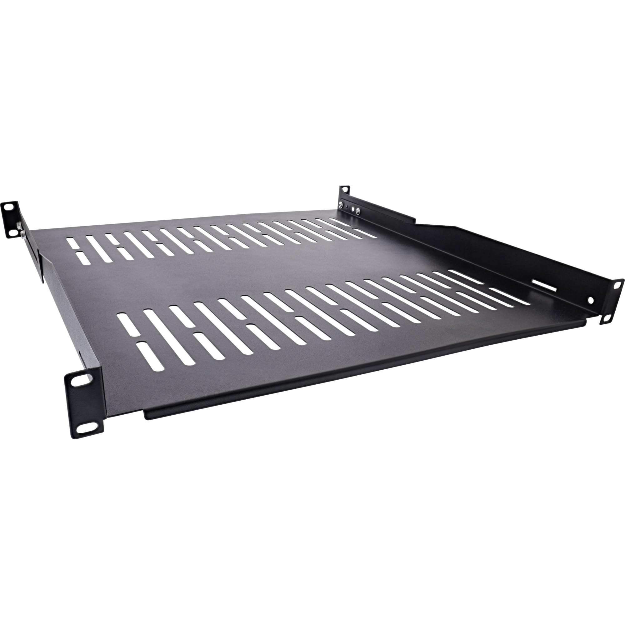 Inline 19 Inch Shelf, 450 mm, 50 kg, 1U, RAL 9005 Black, 19114E