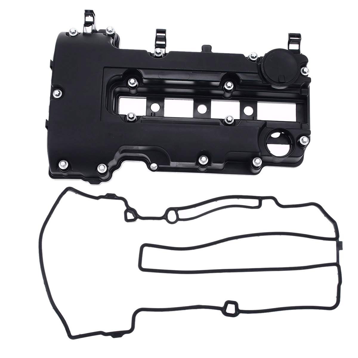 A-Premium Engine Valve Cover, with Oil Filler Cap & Valve Cover Gasket & Bolt, Compatible with 2011-2021, Chevy Cruze Sonic Trax Volt, Buick Encore, Cadillac ELR, 1.4L Turbo, 55573746 25198498