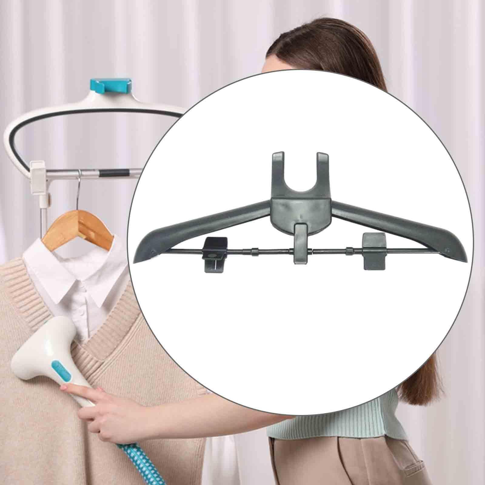 Steam Ironing Bracket Garment Steamer Hanger Telescopic Easy to Storage Easy to Use Ironing Machine Cloths Rack Clothes Jeans, Black