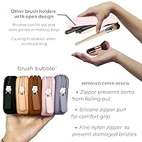 Vista 15 de Fundas originales de silicona para brochas de maquillaje para viajes, una funda de almacenamiento y organizador para brochas para proteger la bolsa