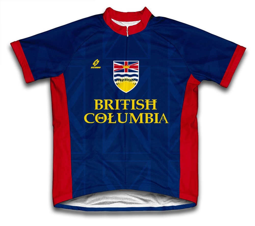 ScudoPro British Columbia Short Sleeve Cycling Jersey for Men - Size M Blue