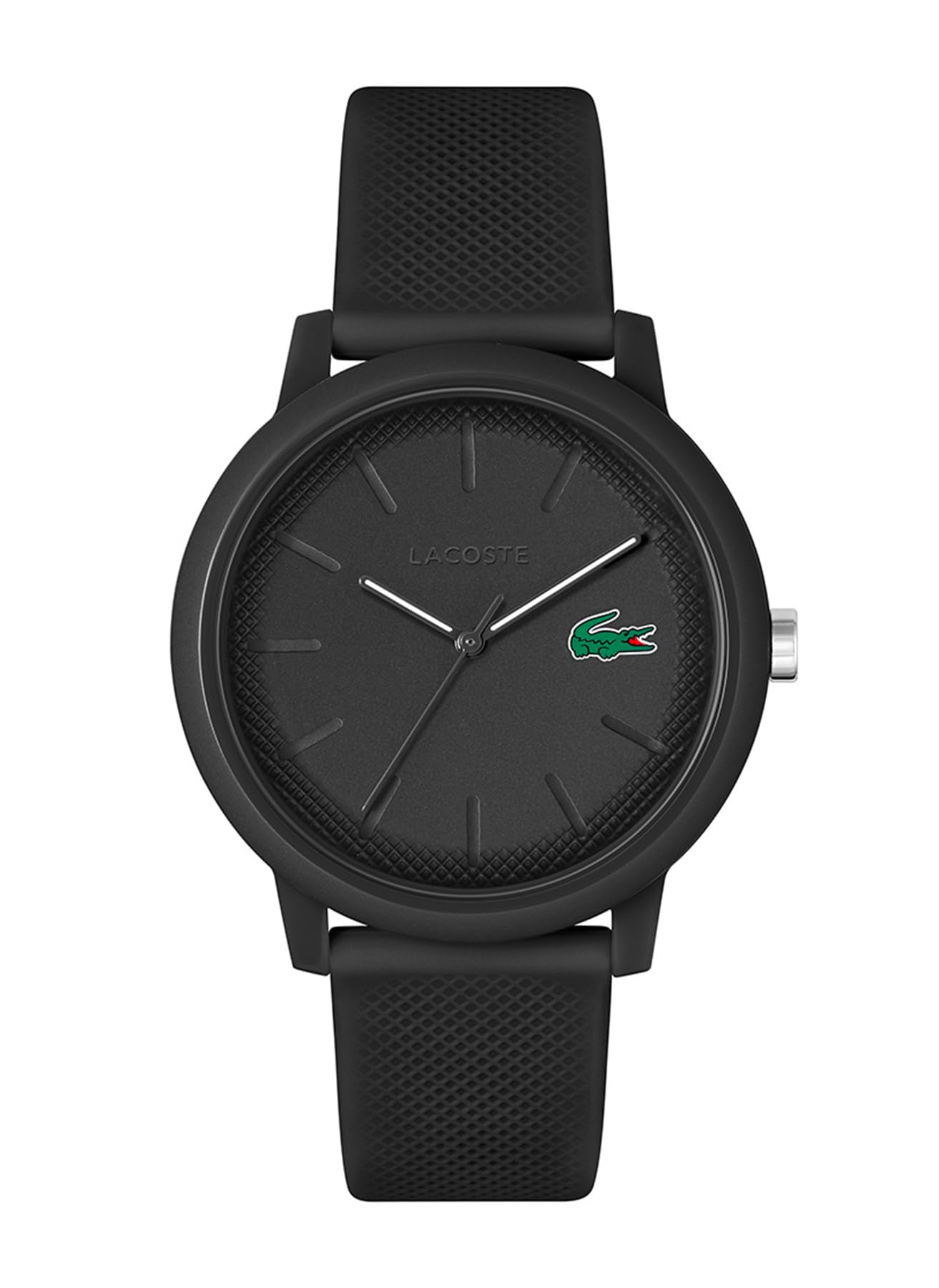 LacosteAnalogue Quartz Watch for Men or Women from The Lacoste.12.12. Collection, Featuring a Stylish Silicone Bracelet with Petit Piqué Texture
