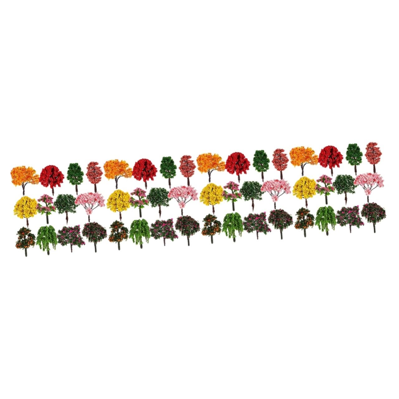 IMIKEYA 4 Set Albero Alberi A Modello Misto Cespugli Di Alberi in Miniatura Modello Di Di Cespuglio o Di Di Architettura Dell'acquario Plastica 12 Pezzi * 4