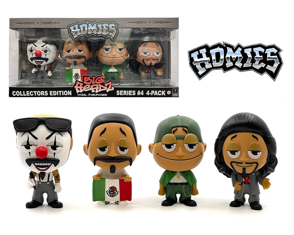 Amazon.com: Homies Figures 4.5″ Big Headz Series 4 4-Pack