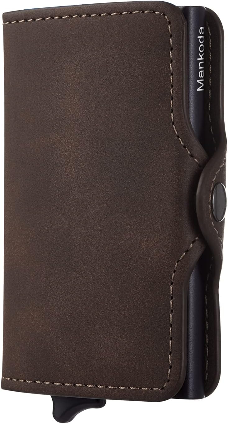 RFID Blocking Money Clip Wallet Credit Card Holder Pop Up Slim Card Case Smart Minimalist Wallet for Men, Brown, Minimalist