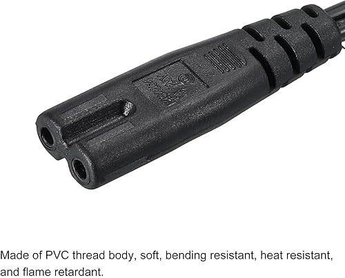 Miniatura 4 de Cable de alimentación de TV con certificación UL de 6 pies compatible con Samsung LG TCL 2 clavijas AC enchufe de pared de 2 ranuras LED LCD para