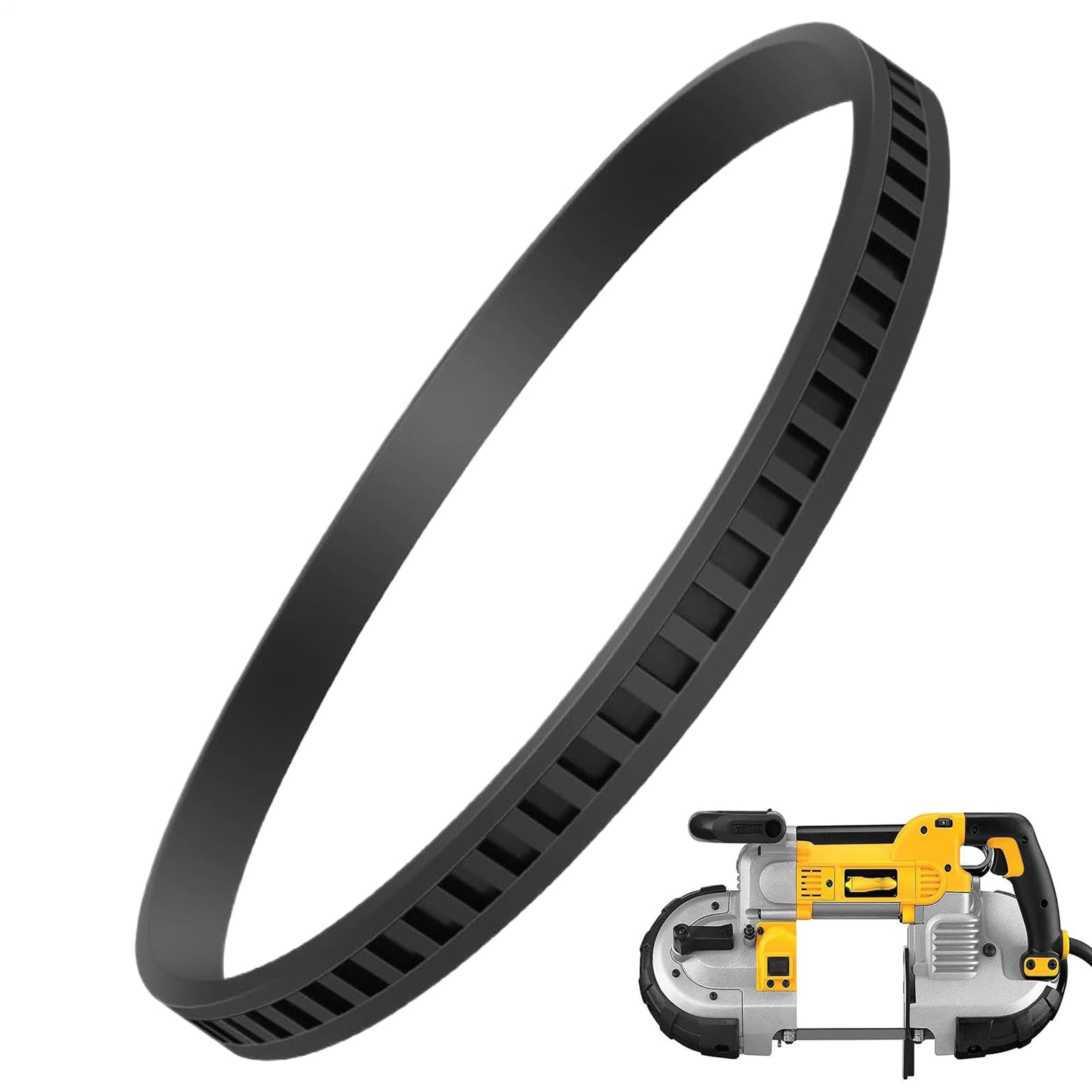 Lot De 2 Bandes De Pneu En Caoutchouc Pour Scie à Ruban – 25 X 2 X 1 Cm – Pièces De Rechange