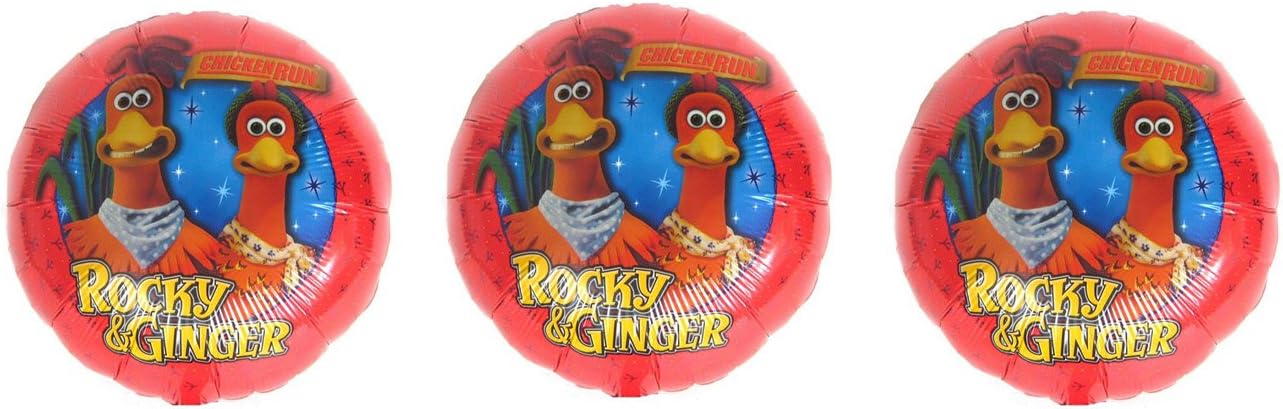Chicken Run 3 Rocky and Ginger Mylar Balloons - Multipack of 3 Foil Balloons