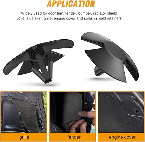 Vista 13 de GOOACC 100 clips de remache de nailon para GM 21030249 para Ford N807389S, 1 removedor de sujetadores adicionales 100 clips de 0.315 in + removedor