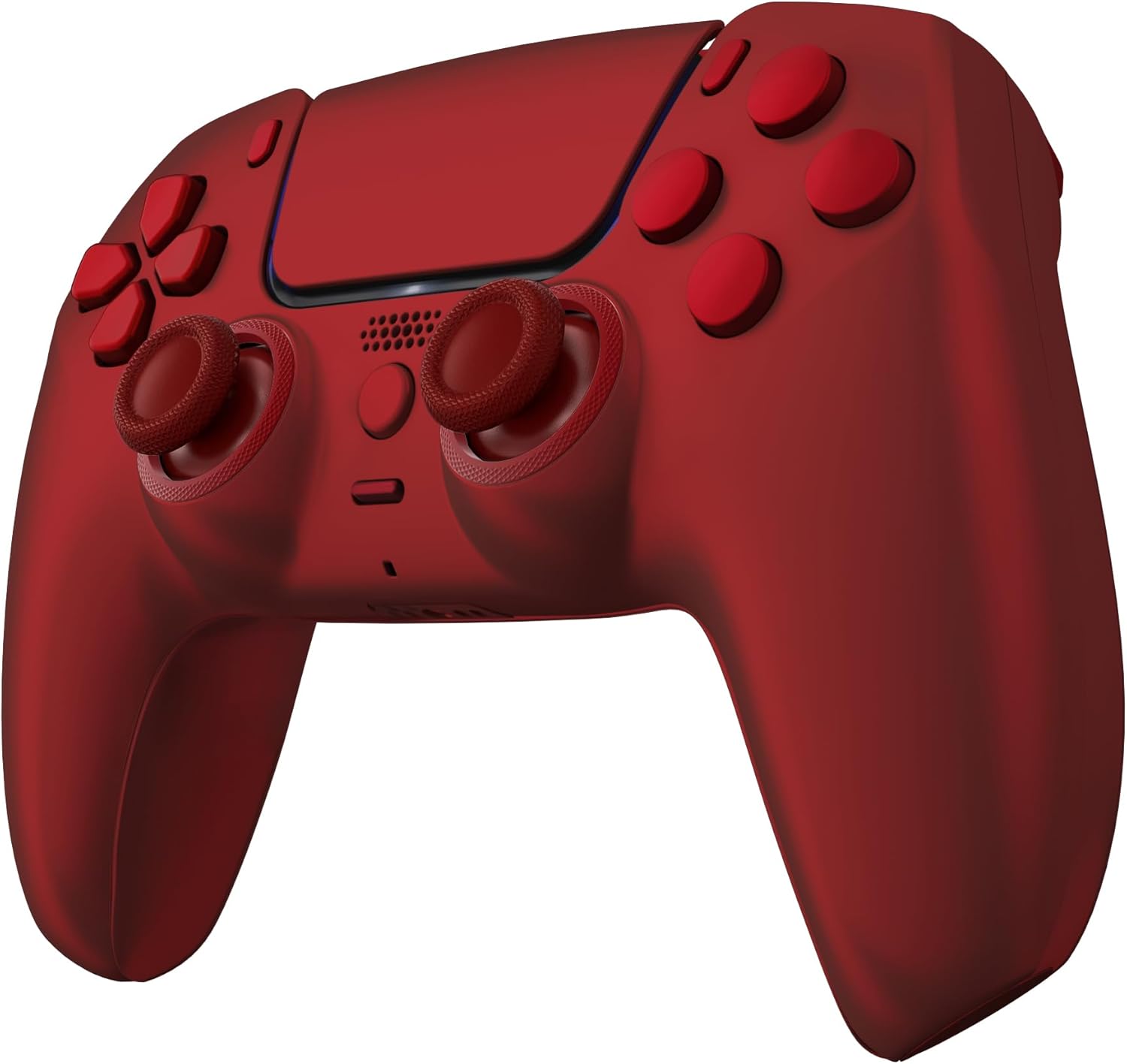 eXtremeRate Luna Redesigned Full Set Shell Buttons Touchpad Cover Compatible with ps5 Controller BDM-030 BDM-040 BDM-050, Scarlet Red Replacement Top Bottom Cover Case Compatible with ps5 Controller - Image 7