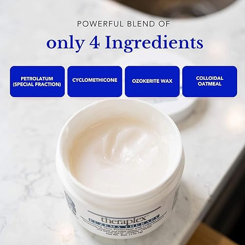 Miniatura 9 de Theraplex Crema de eccema para tratamiento de eccema 3 oz Crema antipicazón que cumple con la TSA con avena coloidal, calmante para pieles