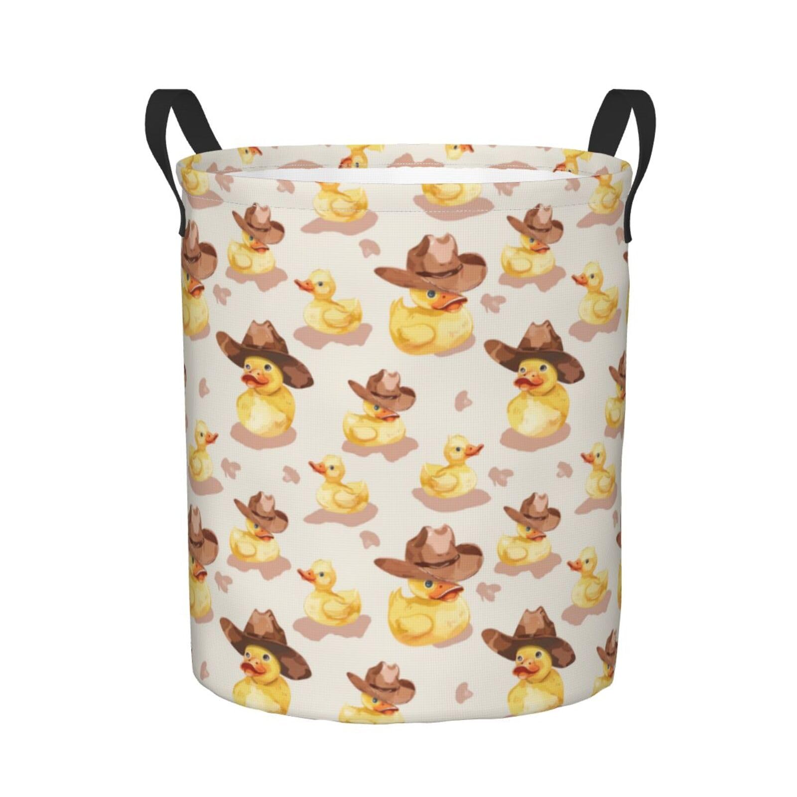 Cesto Ropa Sucia Patitos De Goma Vaqueros Cesto De Almacenamiento 50X40Cm