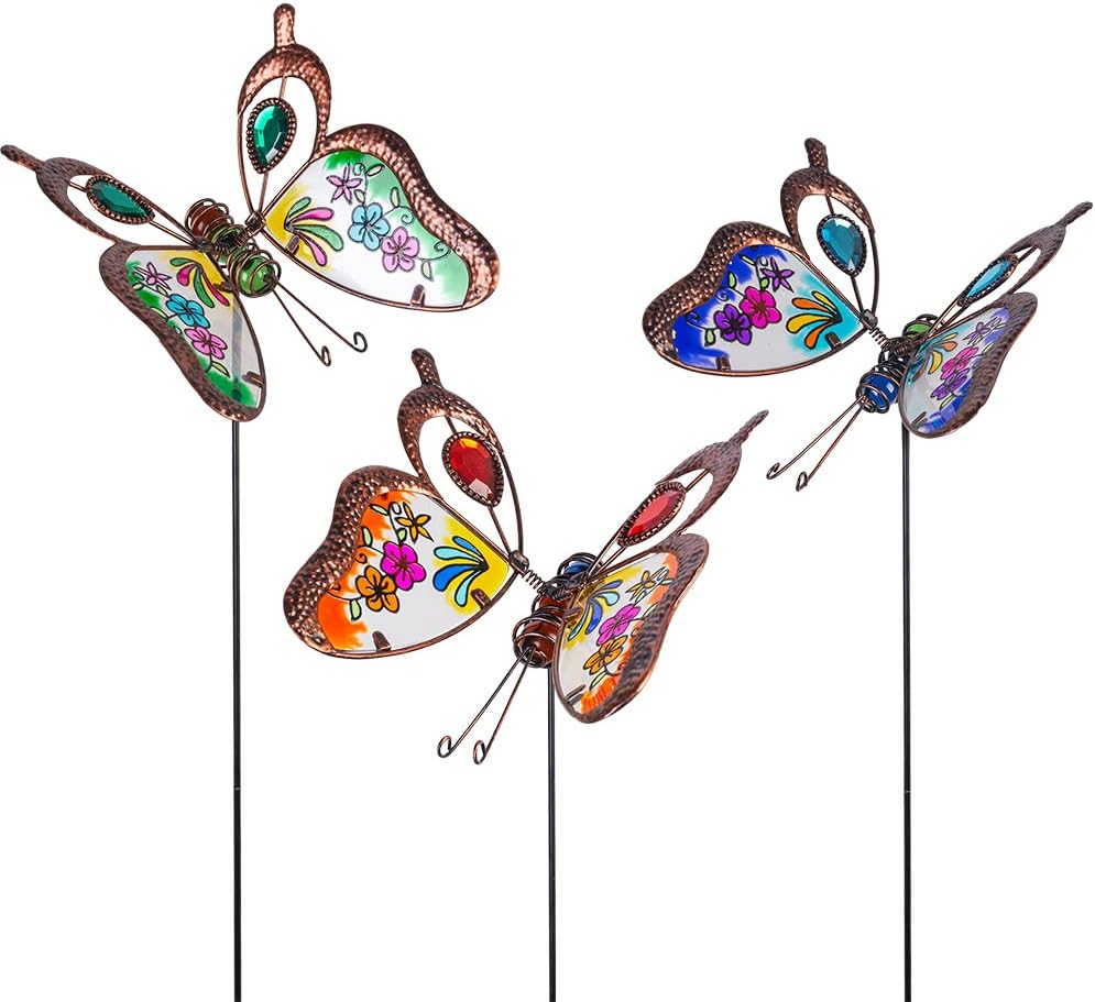 Yardwe Home Decor Hummingbird Garden Stakes Decor 4pcs