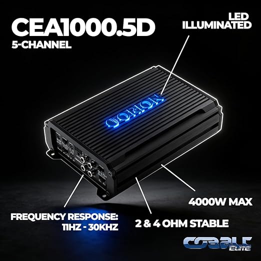 Amplificador de Auto Orion Cobalt Elite CEA1000.5D Clase D 5 Canales 1000W RMS miniatura 2