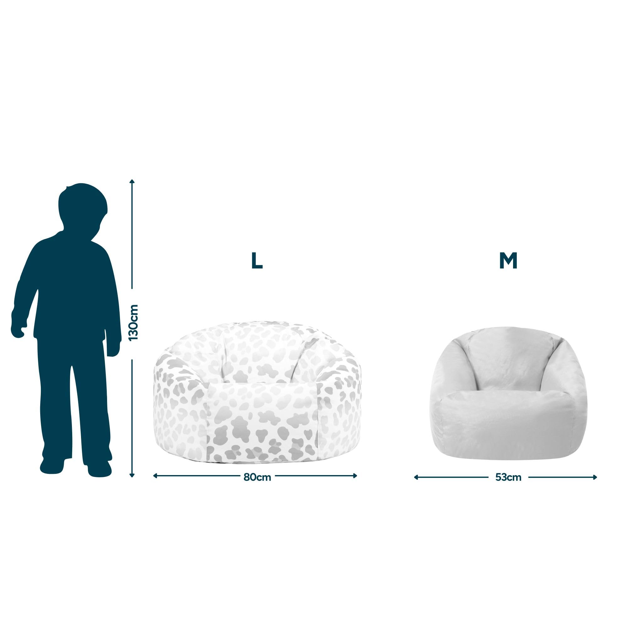 Icon Léopard Pouf Enfant, Collection Imprimée, Pouf Poire Ado avec Remplissage, Chaise Enfant, Fauteuil Chambre, Meuble Chambre, Meuble Salon