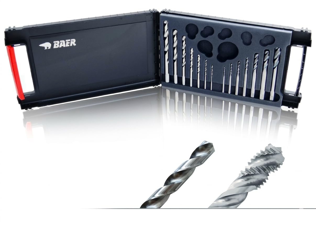 BAER Set maschiatrici HSSG filettatura a macchina M 3-12 metrica taglio filettato