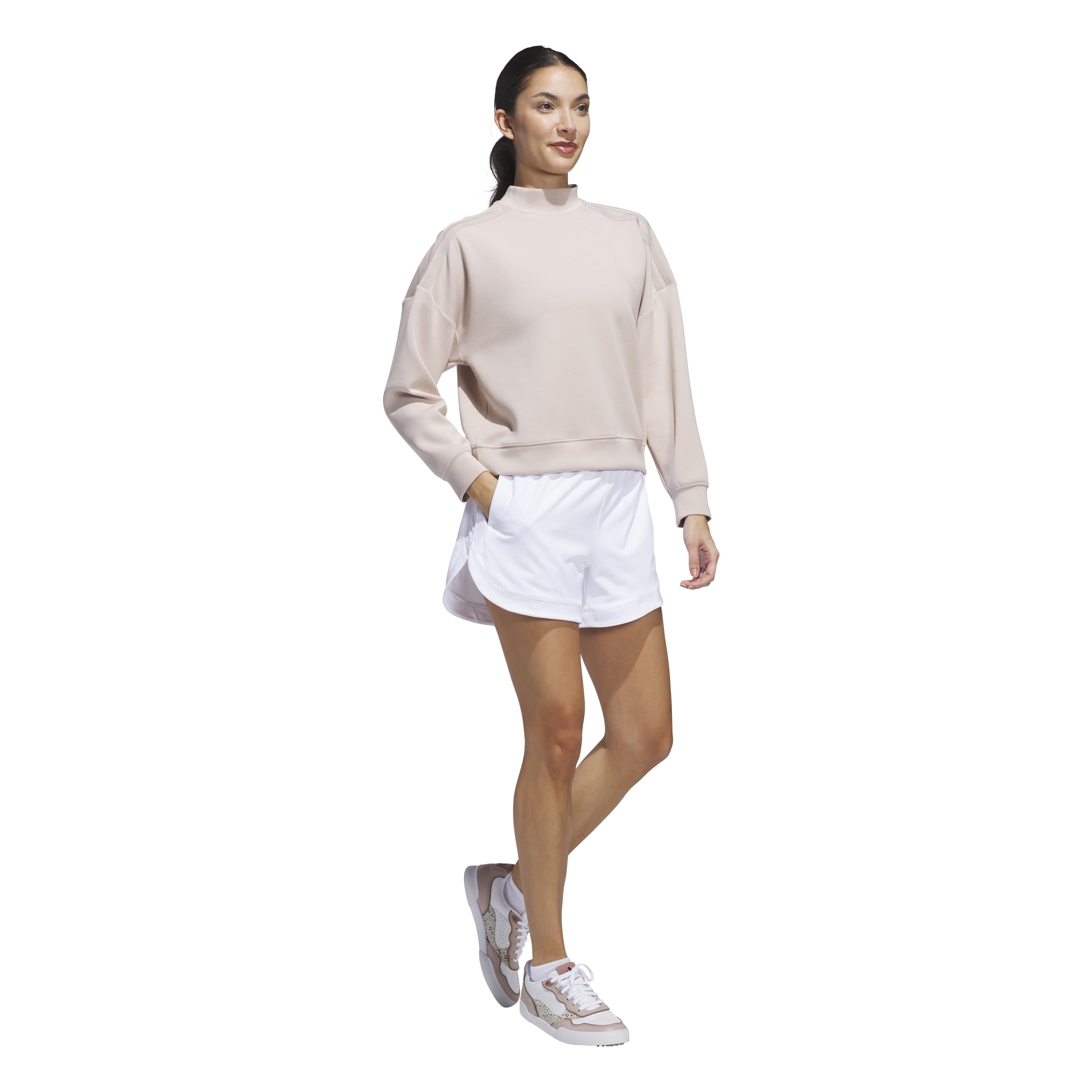 adidas Damski sweter Beyond Spacer Mock Layering Top (5 sztuk), Wonder Taupe, L