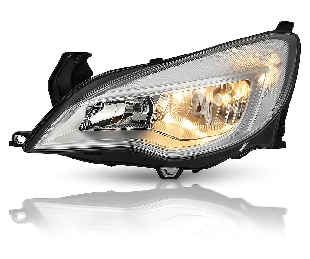 BSSTORE Faro delantero compatible con Astra J 2010 – 2015 | Repuesto Aftermarket OEM | con motor eléctrico | para bombillas H7/H7 | Homologado ECE 13253647 (izquierda - lado del conductor)