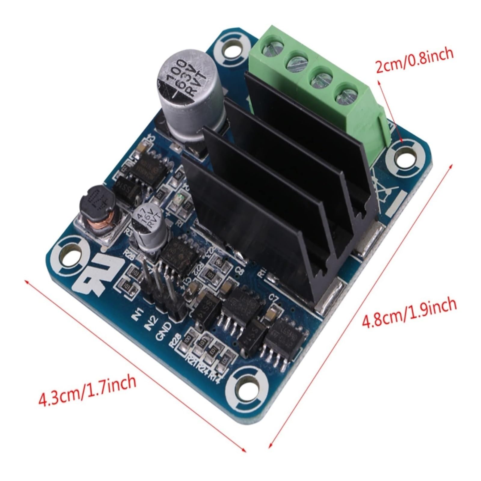 Módulo de accionamiento de puente H Controlador de motor de alta corriente de 50 A for rotación hacia adelante y atrás con aislamiento PWM Compatible con fuente de alimentación de 3,3 V a 12 V