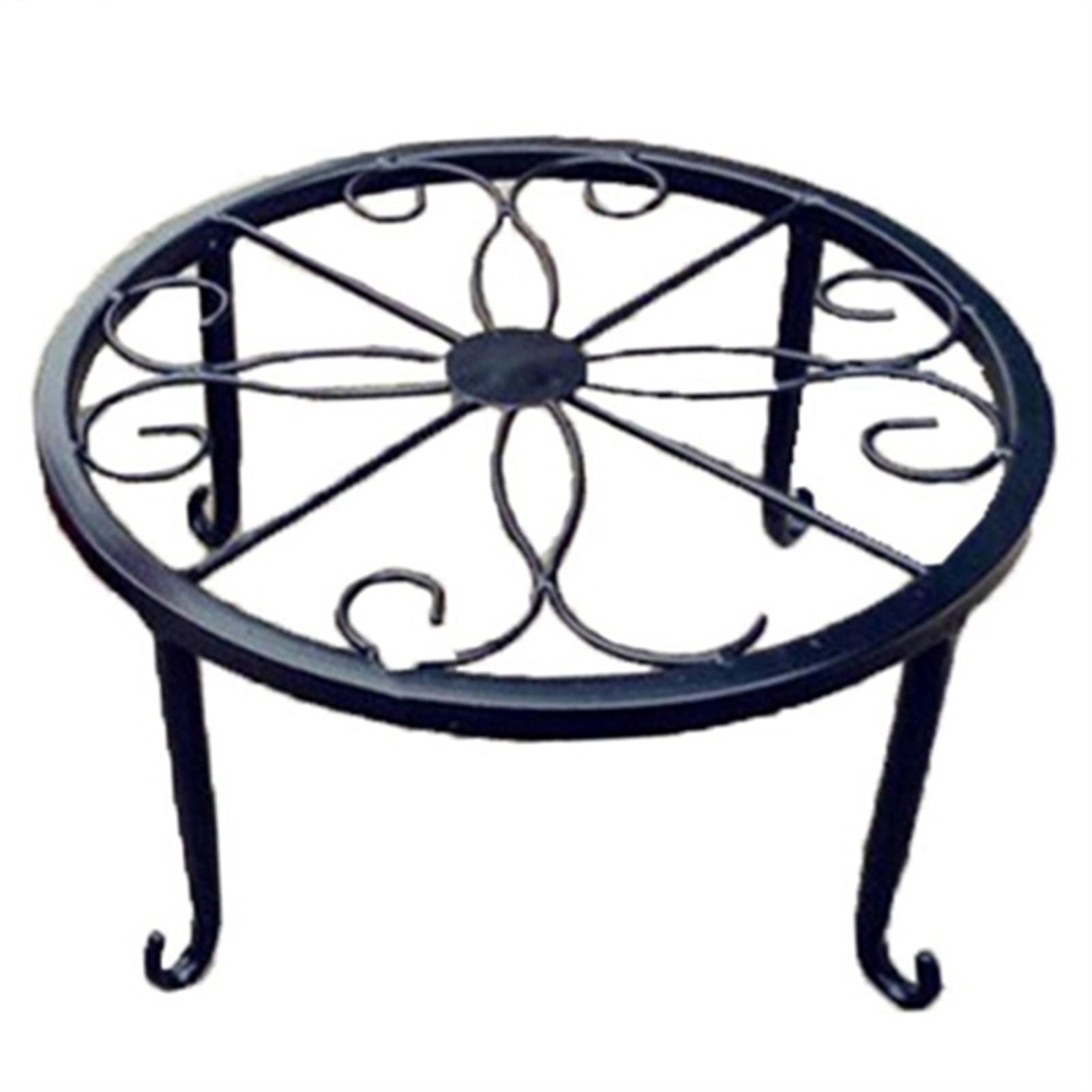 YIOUYI Plant Stands Indoor, Wrought Iron Potted Stander Flower Pot Rack Basion Display Shelf Garden Plant Flower Holder Balcony Home Decor Rack Gift Pot (Color : BK)