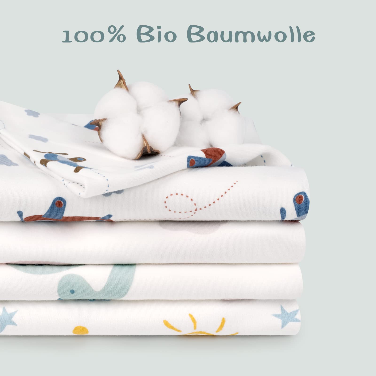 Fittia Lot de 2 Housses de Coussin Taie d'oreiller pour bébé en Coton Biologique tricoté 40x60cm Taie d'oreiller pour lit de bébé Un Sommeil paisible et Confortable, Dinosaure