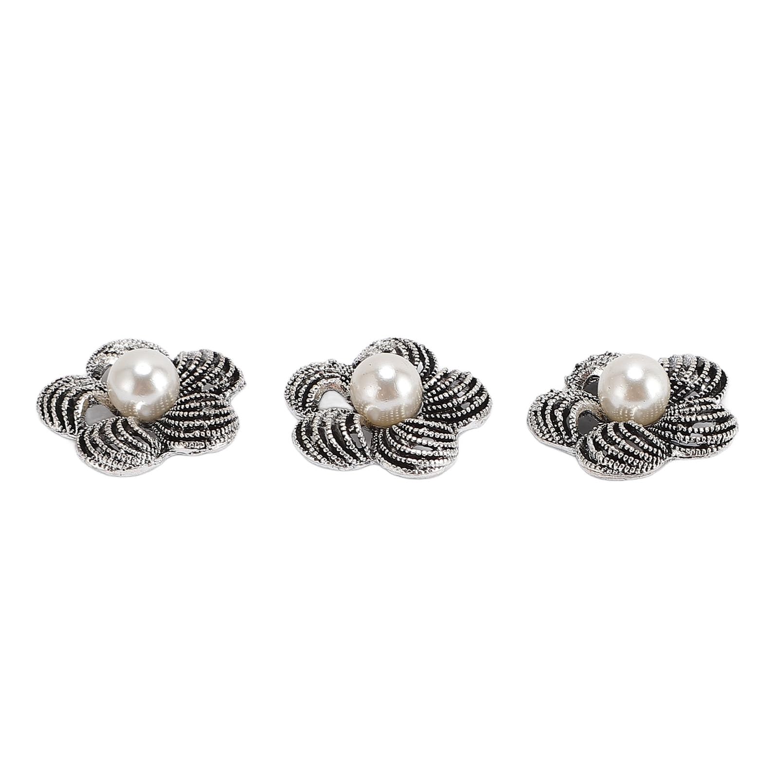 20 botones de flor de perla, aleación de zinc, exquisitos botones decorativos para ropa, zapatos, manualidades, fabricación de joyas — view 5
