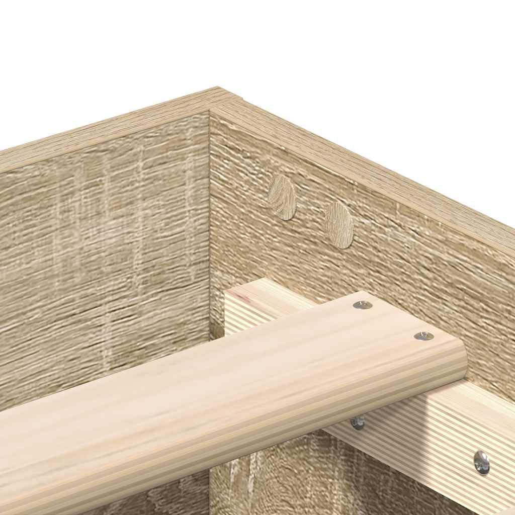 vidaXL Estructura de Cama sin colchón Madera Roble Sonoma 140x200 cm, Muebles de Dormitorio, Base de Cama, Cama Doble, Cama, armazón de Cama